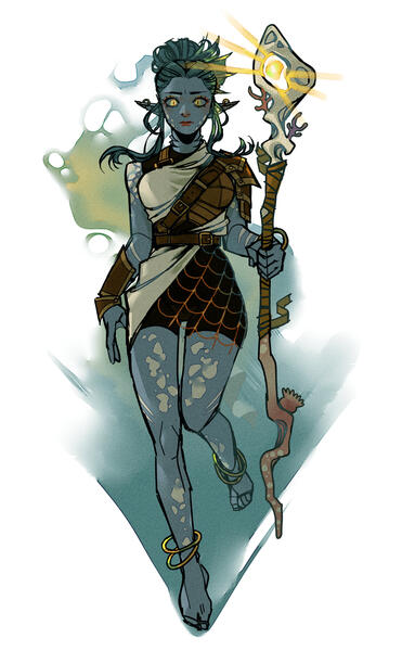 Sea Elf Warlock, Personal Design